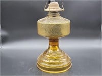 Amber Glass Hurricane Oil Lamp Base