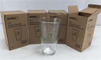 (4) WebstaurantStore Mixing Glasses