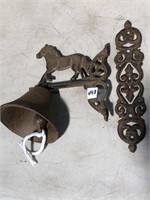 Horse cast iron bell