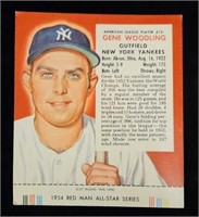 1954 #15A Gene Woodling Red Man Tobacco Card