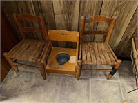 Potty Chair; 2 Child's Chairs