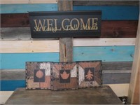 3 LEAF PRINTS / WELCOME SIGN