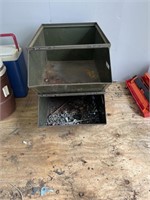 2 metal storage bins both measure 2ft l by 15 1