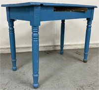 Painted Blue Farm House Table