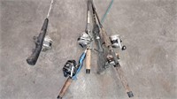 Vintage fishing poles