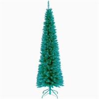 NATIONAL TREE 6 FOOT TURQUOISE TINSEL TREE WITH