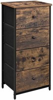 SONGMICS RUSTIC VERTICAL DRESSER WITH 4 DRAWERS