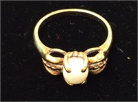 10k Gold Ring With Pearl Size 5.5