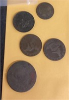 Foreign copper coins from 1800s