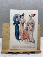 11"x16 French Davis 1913 Full Page Color the