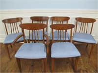 SET OF 6 MCM 1950'S CHAIRS,  MATCHES LOT 14, & 13