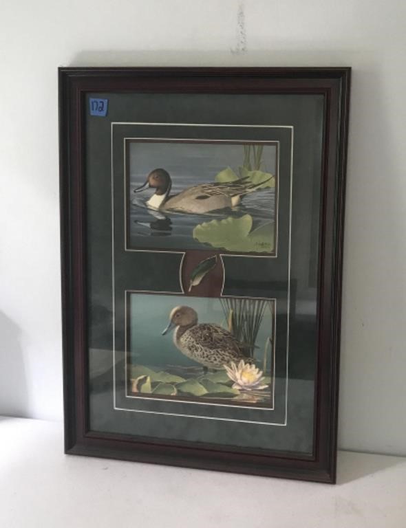 Duck Paintings With Duck Feather (18"L x 25"W)