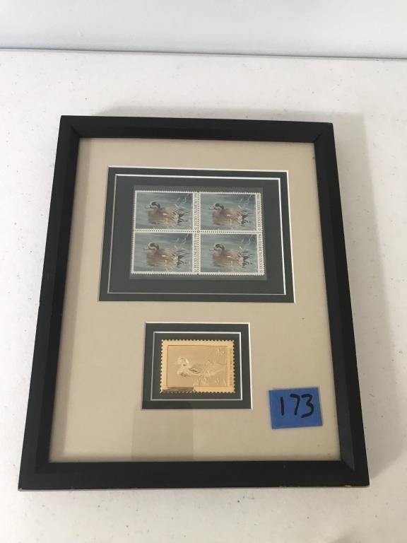 Framed 1996 Duck Stamps (9"L x 11"W)