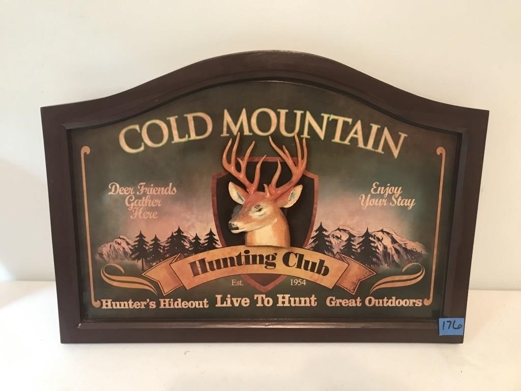 "Cold Mountain Hunting Club" Sign