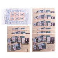 Ten souvenir stamp sheet sets