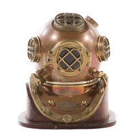 Reproduction copper/brass navy diving helmet
