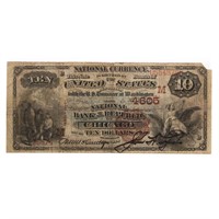 [US] $10 National Currency Series 1882 Brown Back