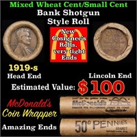 Lincoln Wheat Cent 1c Mixed Roll Orig Brandt McDon