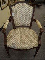 Arm Chair with Upholstered Seat and Back