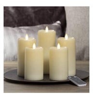 Sterno Moving Flame LED Pillar Candles with
