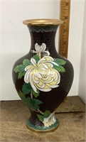 Cloisonne floral vase