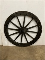 Wooden decorator wheel 35” across