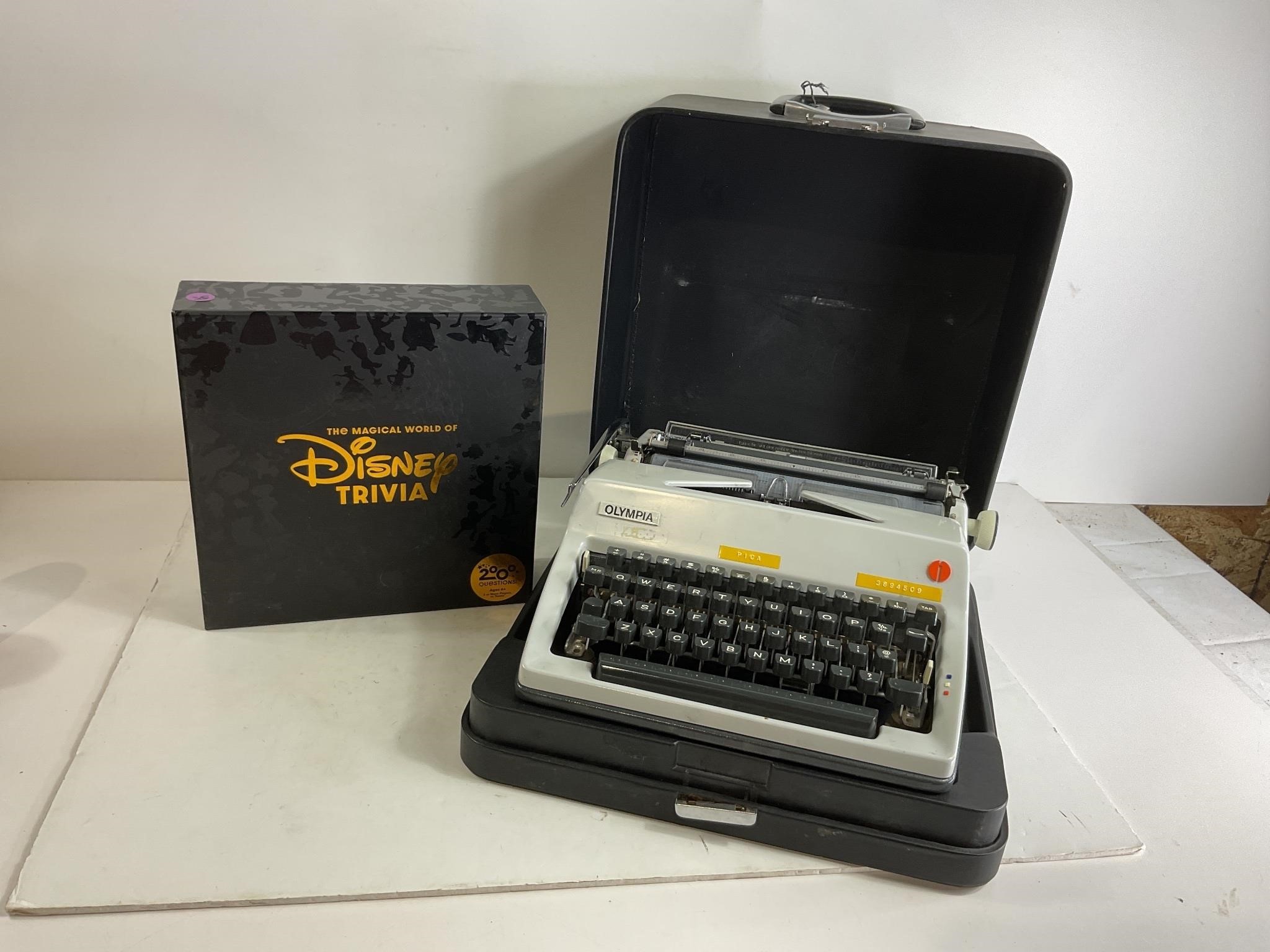 Disney Trivia & Vintage Olympia Typewriiter