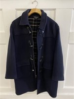 Brooks Brother Wool Duffle Coat - Navy Size Large