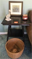 Antique Side Table with Accessories