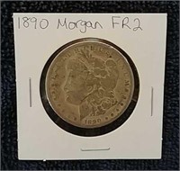 1890 Morgan silver dollar