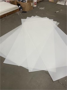 Five 8’ x 4’ sheets of plastic