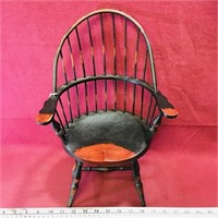 Painted Wooden Doll Chair