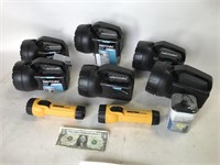 Lot of 8 New Flashlights and Parts