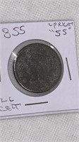 1855 Large Cent, upright 55