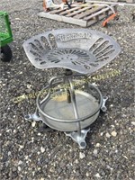 TRACTOR SUPPLY CO EST 1938 METAL STOOL ON WHEELS