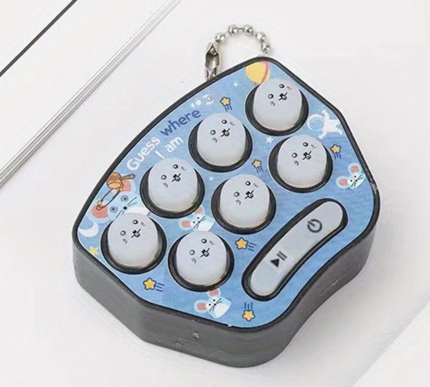 Lt Blue Mini Game Console Key Chain 70 Game Levels