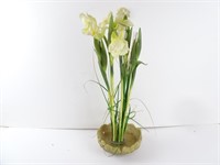 Faux Daffodil Plant in Rock Style Bowl