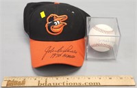 Brooks Robinson Signed Baseball & Boog Powell Hat
