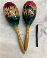 Vintage Wood Maracas