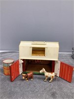 Vintage Fisher-Price Barn w/ Accessories