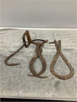 Hay Hook and 2 Ice Tongs