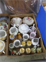 BOX - PORCELAIN SALT AND PEPPERS, BOWLS AND