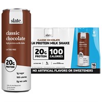 Slate 20g Protein Shake  Choc  12pk  Missing 1