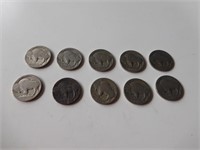 No Date 10 USA 5 Cent Buffalo Coins