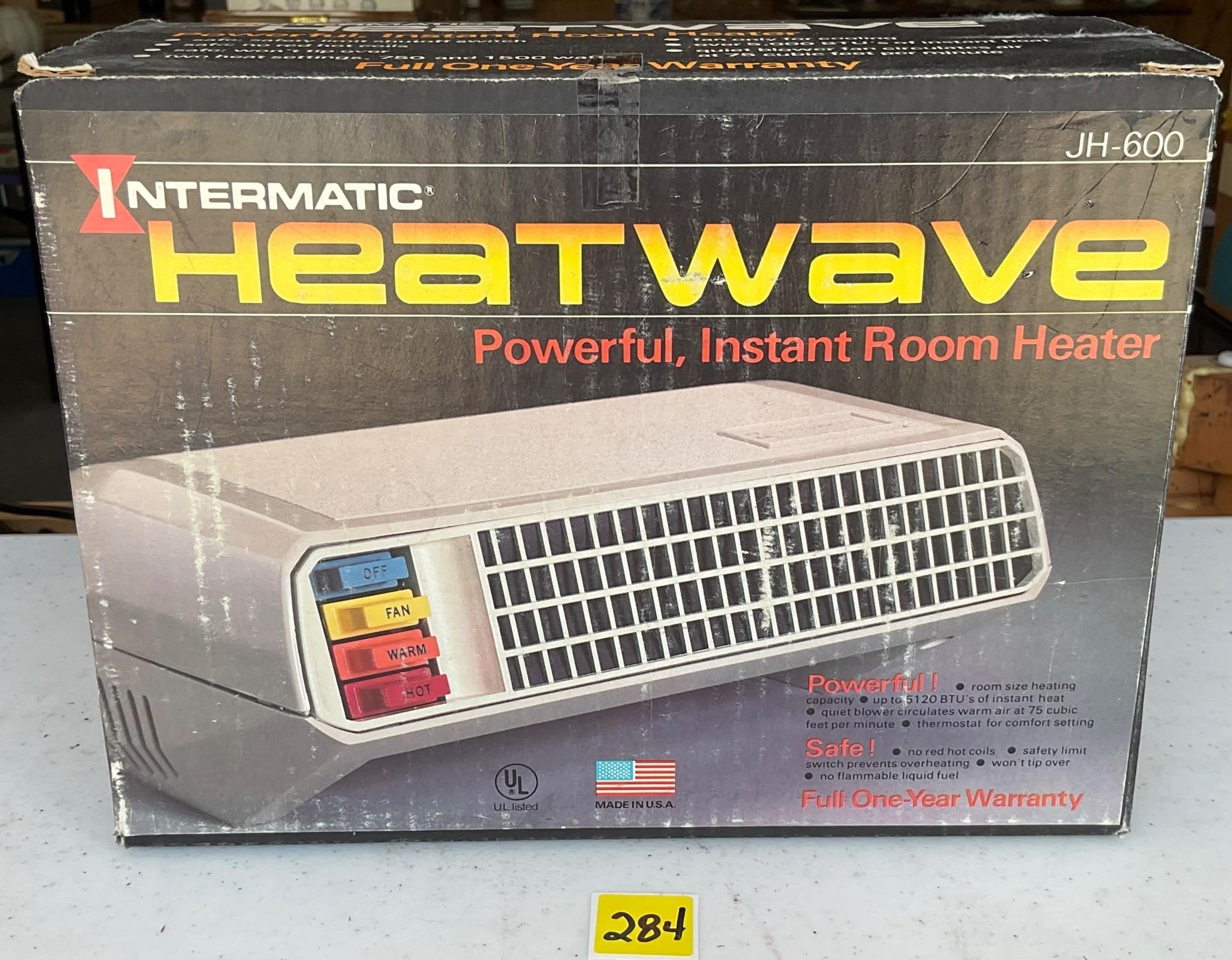 Vtg Intermatic Heatwave Room Heater Works