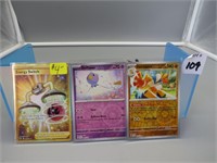 Assortment of 3 Pokemon Cards