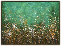 Green Abstract Painting Canvas Wall Art 40""x29""