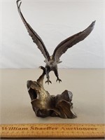 Bronze Wings of Glory Eagle Statue 11" H