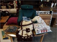 Large lot of Estate Linens and Pillows and More