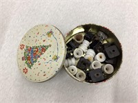 Cookie Tin, Porcelain & Plastic insulators